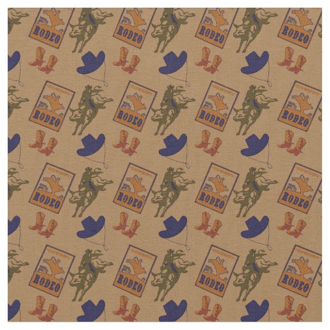Tissu Comté de Rodeo Cowboy Ouest  (Fermer)