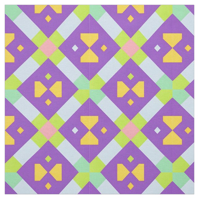 Tissu Conception Abstraite Géométrique Colorée (Échantillon)