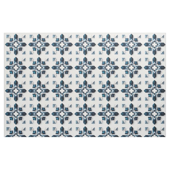Tissu Conception abstraite géométrique en symbole bleu e (Fat Quarter)