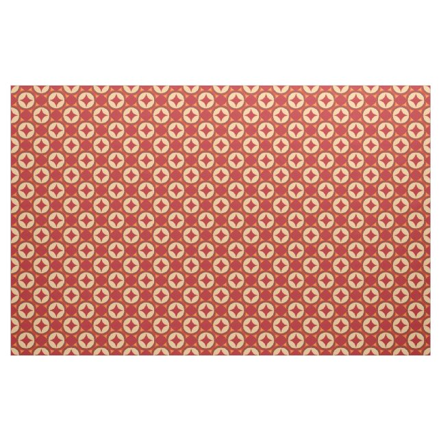 Tissu Conception Abstraite Géométrique Rouge (Fat Quarter)