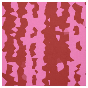 Tissu Conception Abstraite Irrégulière Rose Marron Rouge