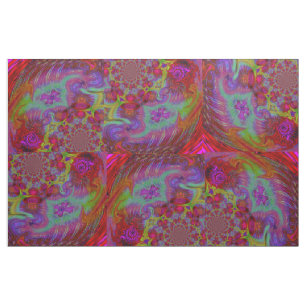 Tissu Conception abstraite psychédélique d'arc-en-ciel