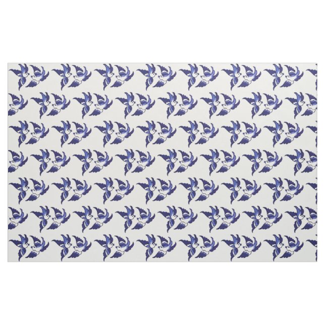 Tissu Conception bleue classique d'oiseaux de saule (Fat Quarter)
