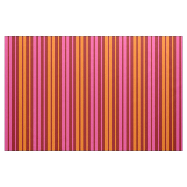 Tissu Conception de bandes verticales orange rose rouge  (Fat Quarter)