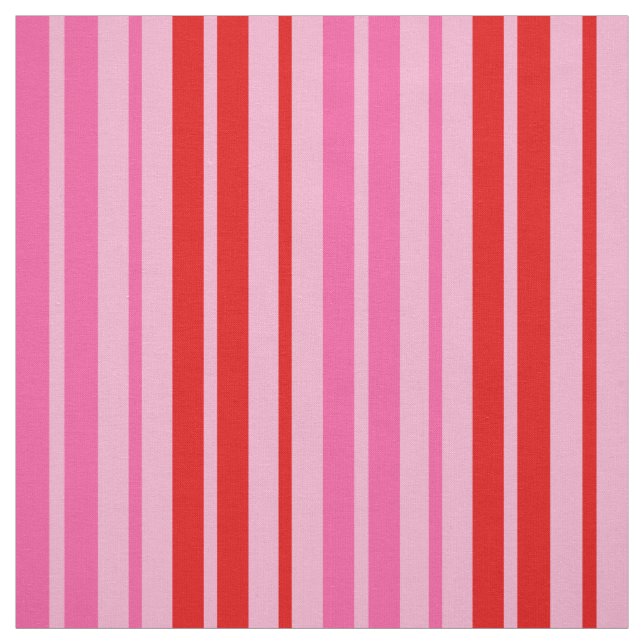 Tissu Conception de bandes verticales roses et rouges de (Échantillon)