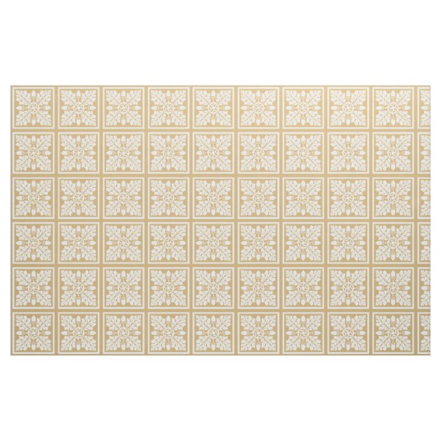 Tissu Conception de carreaux de maïs et de feuilles (Fat Quarter)