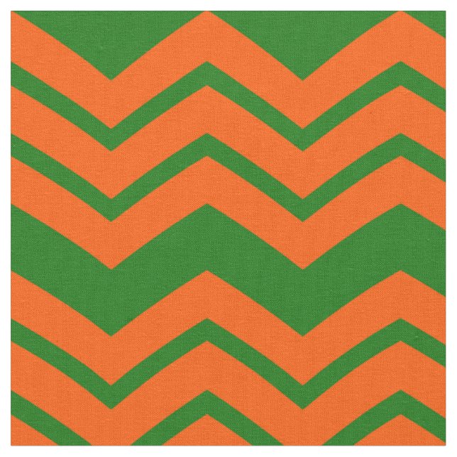 Tissu Conception de chevron en zigzag vert orange  (Fermer)