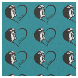 Tissu Conception de coeur de Lowchen