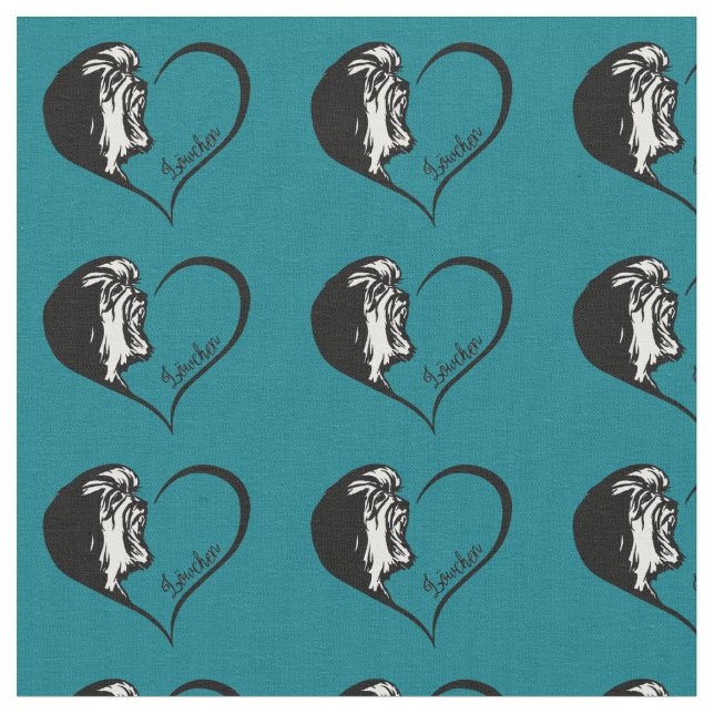 Tissu Conception de coeur de Lowchen (Fermer)
