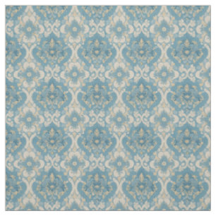 Tissu Conception de l'époque victorienne Bleu et Jaune