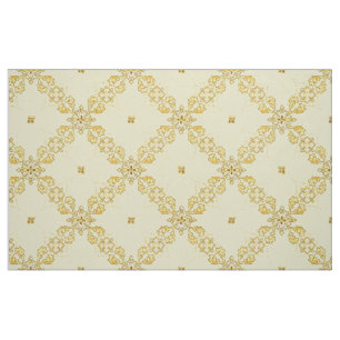 Tissu Conception de médaillons géométriques et feuillus