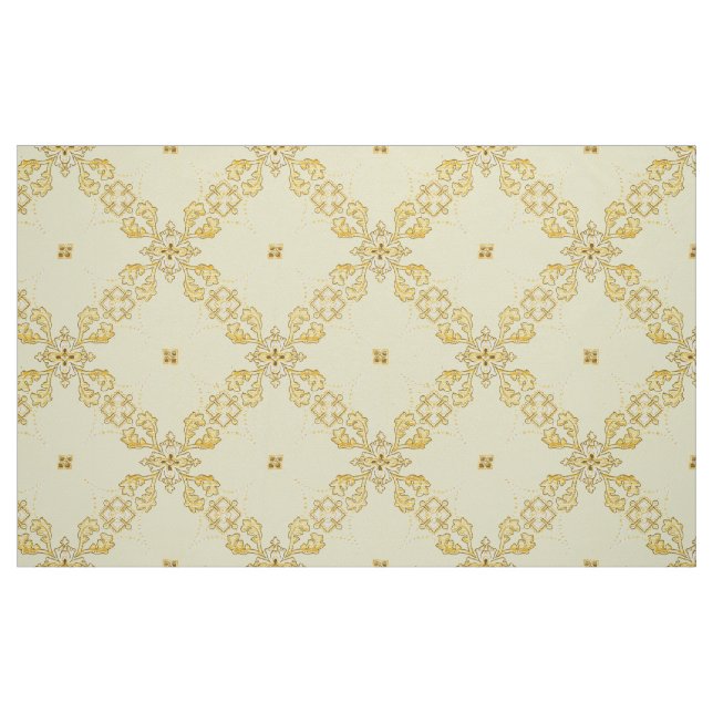 Tissu Conception de médaillons géométriques et feuillus  (Fat Quarter)