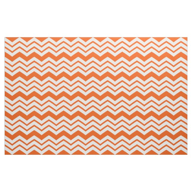 Tissu Conception de motif à chevron zigzag blanc orange  (Fat Quarter)