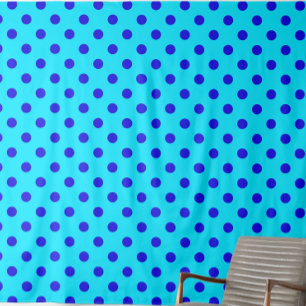 Tissu Conception de motif à pois bleus sur fond cyan
