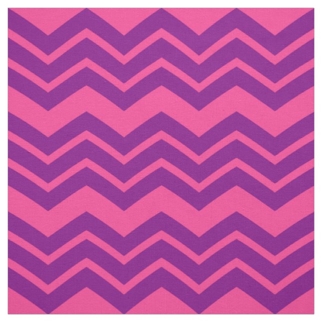 Tissu Conception de motif chevron rose et violet  (Échantillon)