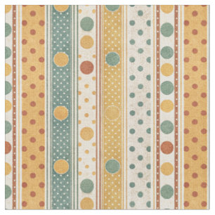 Tissu Conception de motif de points et de rayures rétro