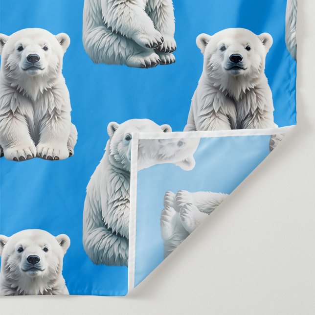 Tissu Conception de motif d'ours polaire bleu  (Créateur téléchargé)