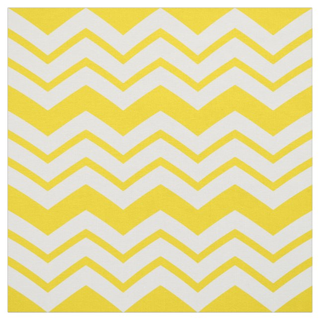 Tissu Conception de motif en chevron zigzag blanc jaune  (Échantillon)