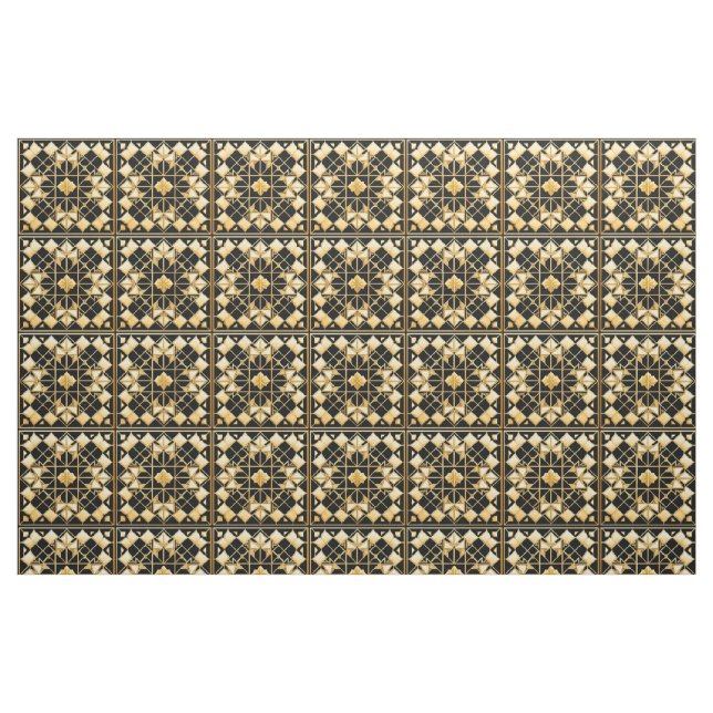 Tissu Conception de motif géométrique doré élégant (Fat Quarter)
