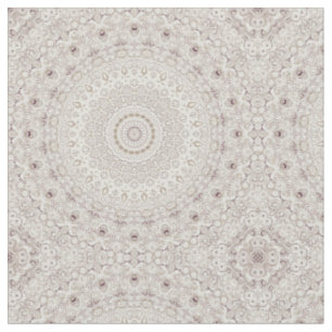 Tissu Conception de motif mandala beige et taupe