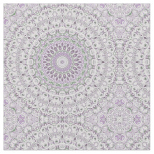 Tissu Conception de motif mandala lavande et vert
