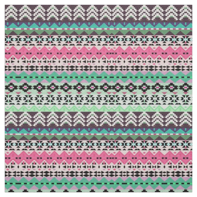 Tissu Conception de motifs aztèques colorés (Échantillon)