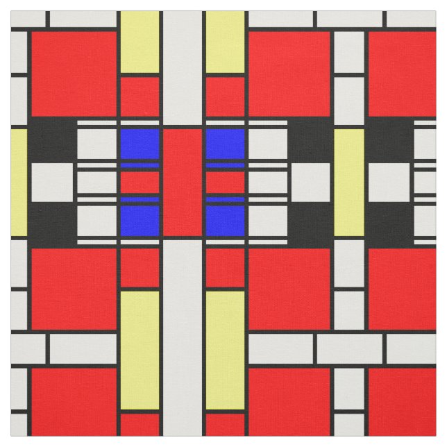 Tissu Conception de plasticism de style de Mondrian néo- (Échantillon)