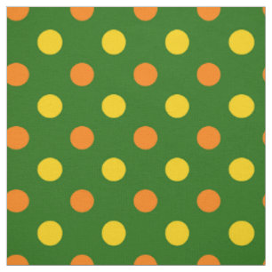 Tissu Conception de points polka jaune orange vert