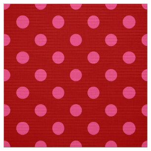 Tissu Conception de points rouges polka de couleur grena