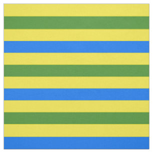 Tissu Conception de rayures bleues vertes et jaunes