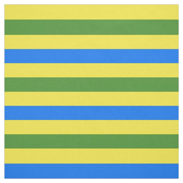 Tissu Conception de rayures bleues vertes et jaunes (Échantillon)