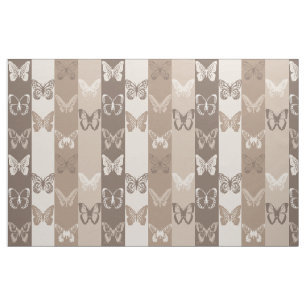 Tissu Conception de rayures de papillon de terre neutre