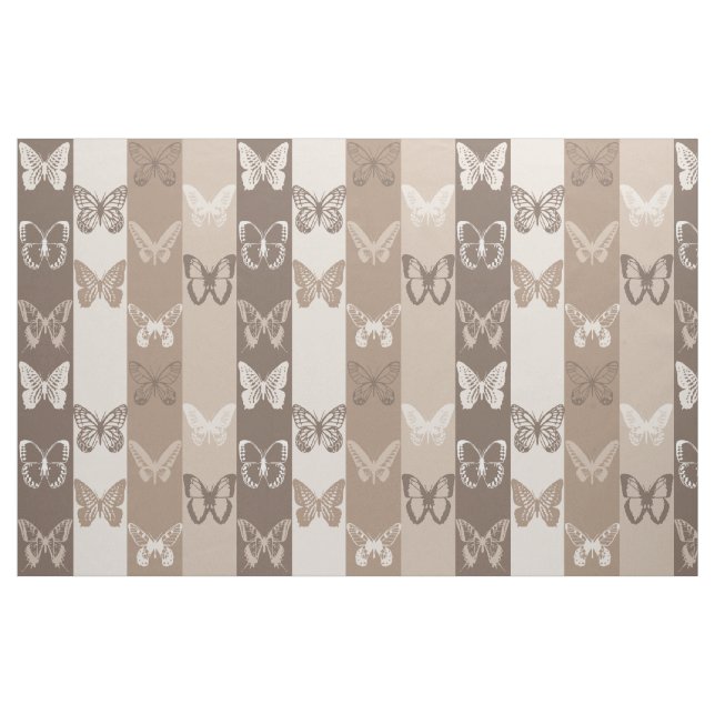 Tissu Conception de rayures de papillon de terre neutre  (Fat Quarter)