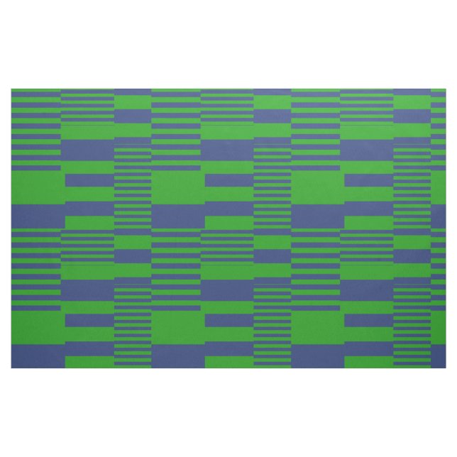 Tissu Conception de rayures patchwork bleu vert  (Fat Quarter)