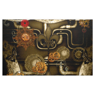 Tissu Conception de Steampunk avec des horloges et des