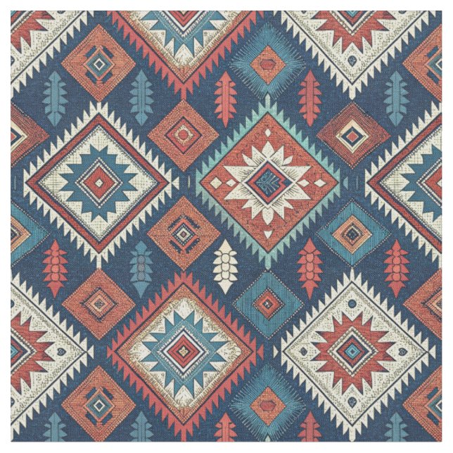 Tissu Conception de textile géométrique aztèque tribale  (Fermer)