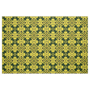 Tissu Conception florale géométrique vibrante