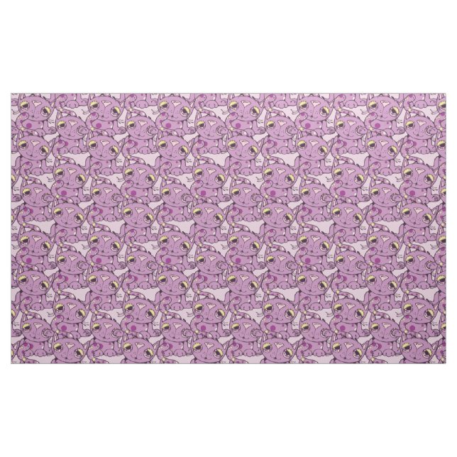 Tissu Conception graphique de Kitty de motif pourpre de (Yard)