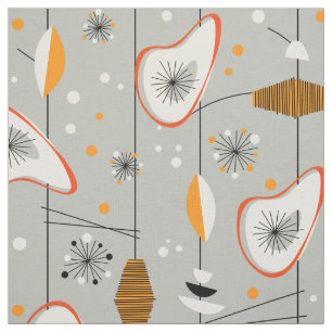 Tissu Conception moderne vintage des années 1950 au mili