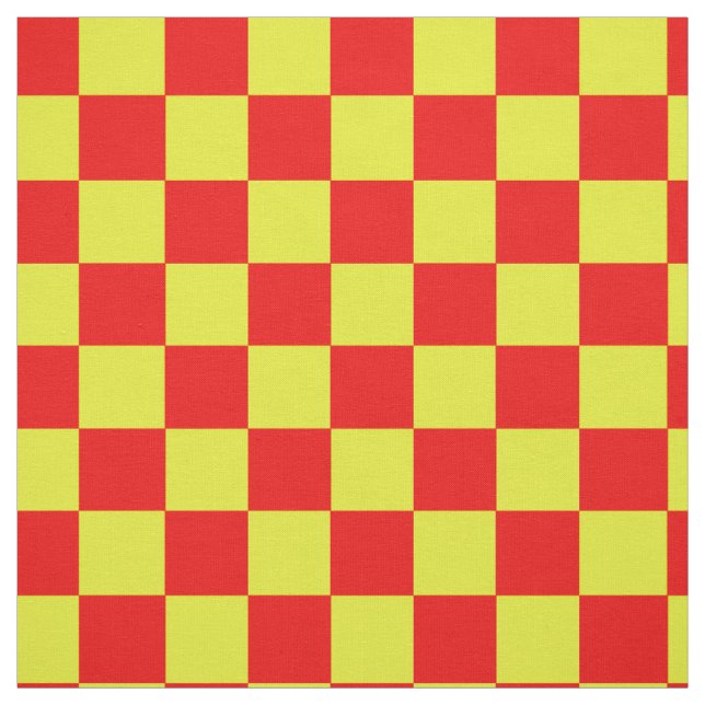 Tissu Conception Motif de chèque en plastique jaune roug (Échantillon)