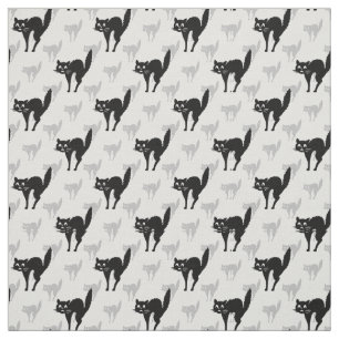 Tissu Conception Motif de répétition de chat noir