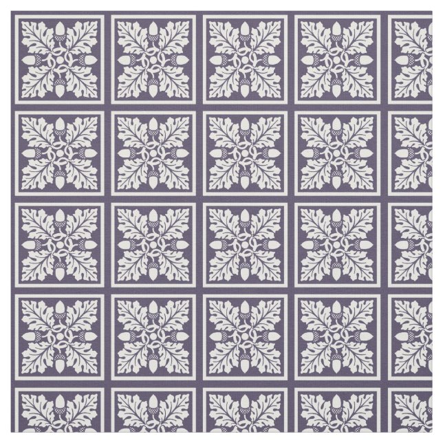 Tissu Conception pourpre de tuile de gland et de feuille (Échantillon)