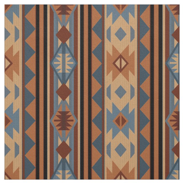Tissu Conception sud-ouest Adobe Grey Brown Tribal Motif (Échantillon)
