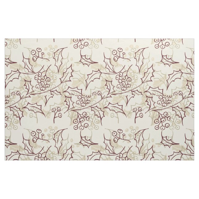 Tissu Conception transparente de baies de houx (Fat Quarter)