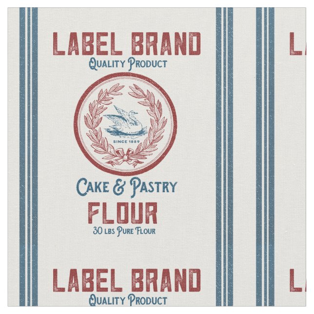 Tissu Conception vintage de sac à farine (Fermer)