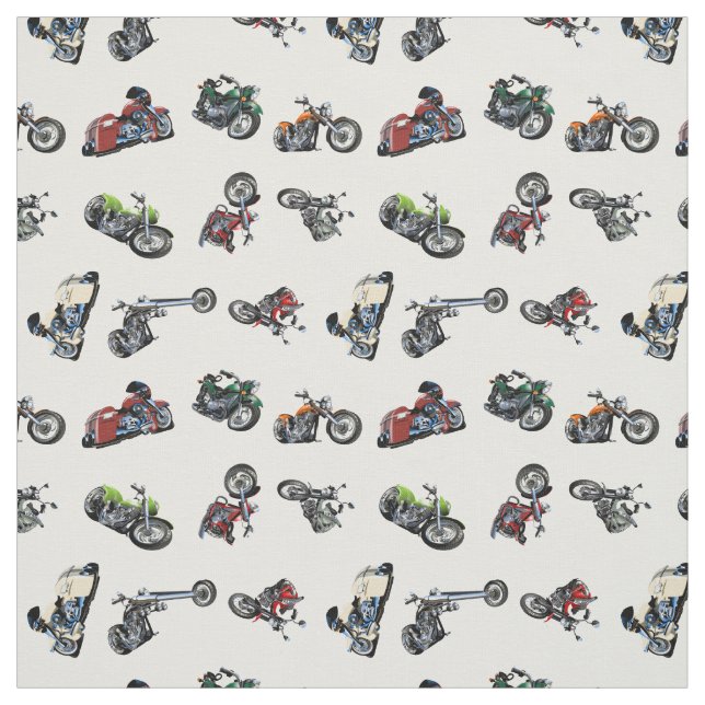 Tissu Conduite de motos de caricatures (Échantillon)