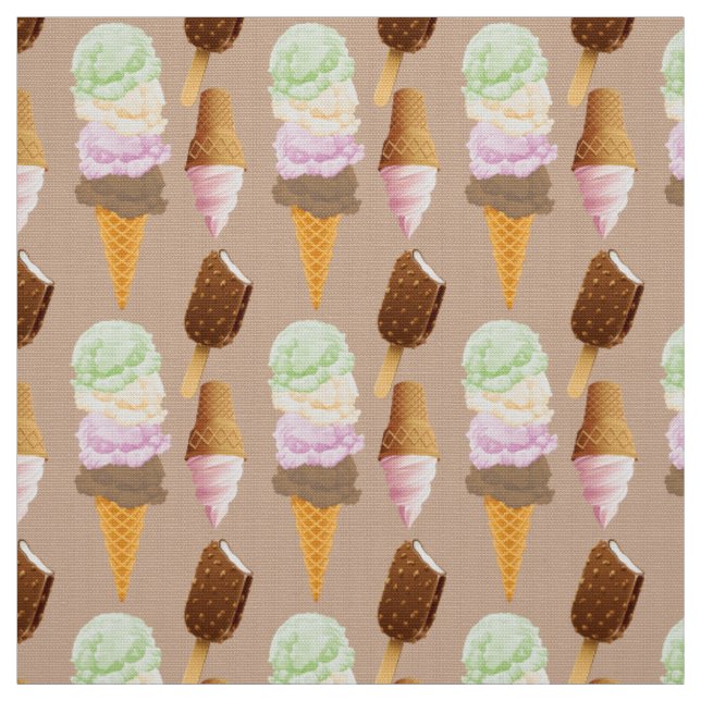 Tissu cônes de crème glacée (Échantillon)