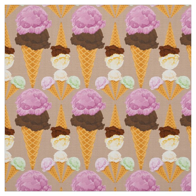 Tissu cônes de crème glacée (Échantillon)