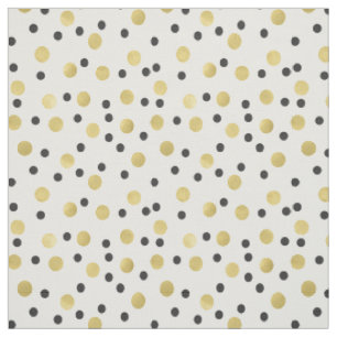 Tissu Confetti noir et or chic