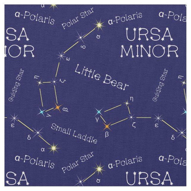 Tissu Constellation de l'hémisphère Nord Ursa mineure (Fermer)